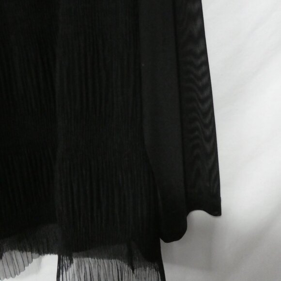 ADDITION ELLE - A | size 2X | Elegant Lined Sheer Black Blouse | Keyhole Back - Picture 14 of 14